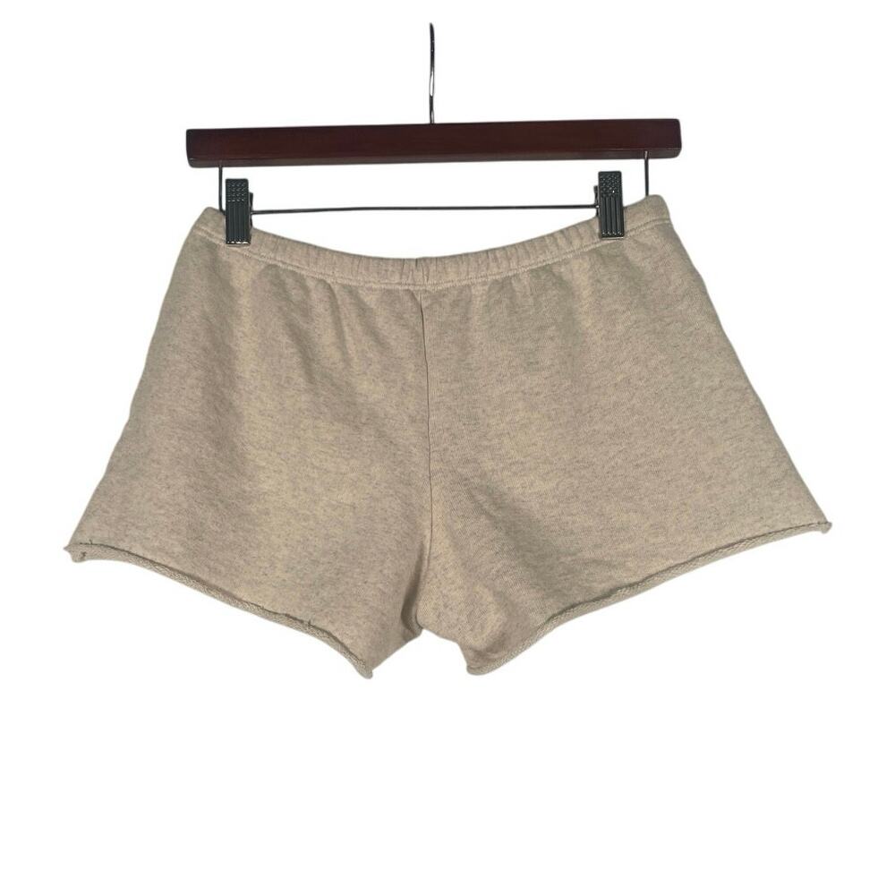 John Galt/Brandy Melville Shorts Women's OS Cream Heathered Terry Rolled Hem - Picture 6 of 8